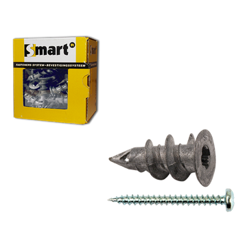 CHEVILLE METALLIQUE AUTOFORANTE + VIS 4,5x30 ZN