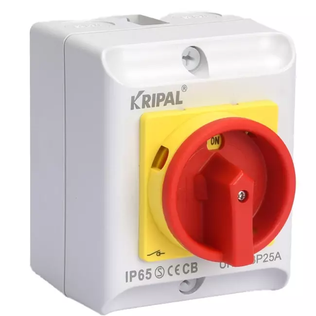 INTERRUPTEUR DE MAINTENANCE 32A 4 POLES 230-440V, IP65 + 2 x PRESSE ETOUPE UKPN1-4 POLES 32A