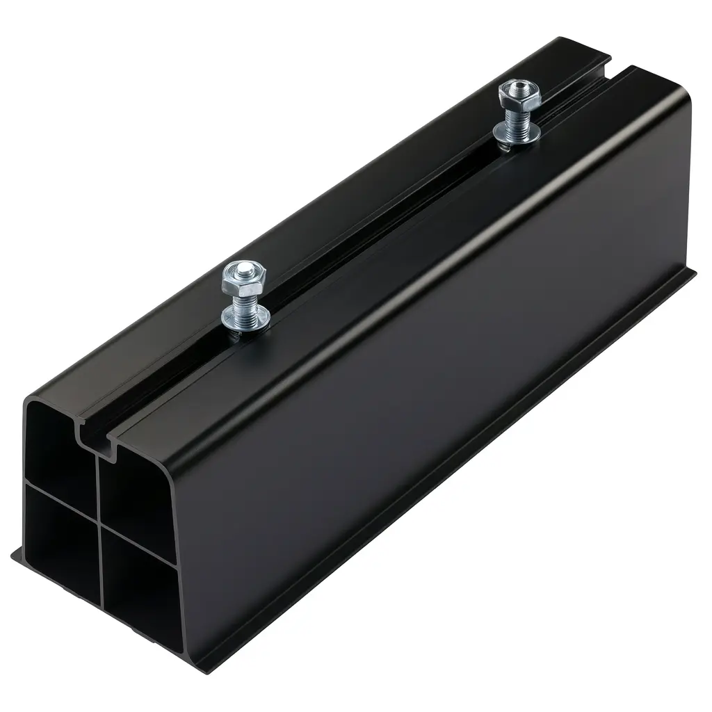 BIGFOOT - MP-450 BARRE DE MONTAGE EN PVC DUR, LONGUEUR 450 MM NOIR