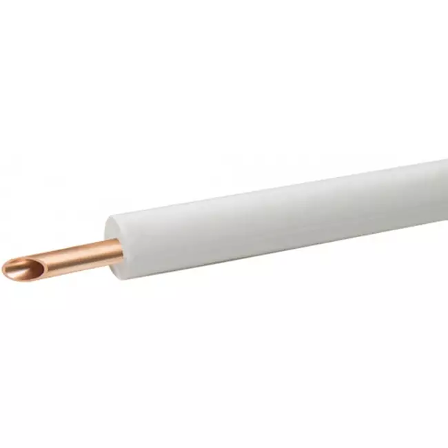 TUYAU DE REFROIDISSEMENT ISOLE SIMPLE CUPEX 1/4, 25 METRES BLANC