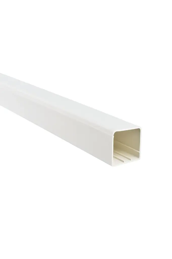 GOULOTTE BLANCHE COMPLETE 105x75 2M RIGIDE POUR CANALISATIONS - SPEEDI DUCT - D105W
