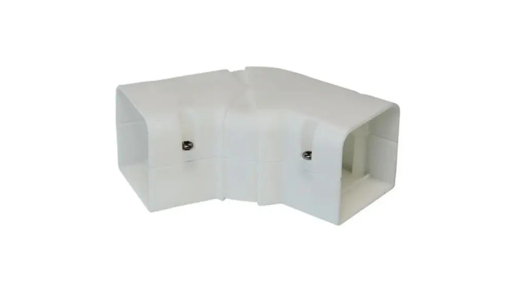 COUDE PLAT BLANC 90° REGLABLE D070 AFB.070W - GOULOTTE SPEEDI DUCT