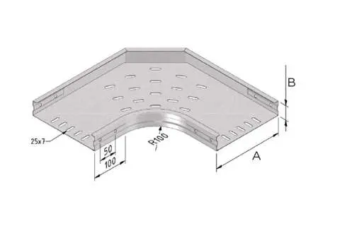 CHEMIN DE CABLES COUDE 60x100MM - 90° - SENDZIMIR