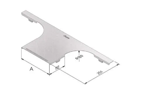 COUVERCLE CHEMIN CABLES DERIVATION 150MM - SENDZIMIR