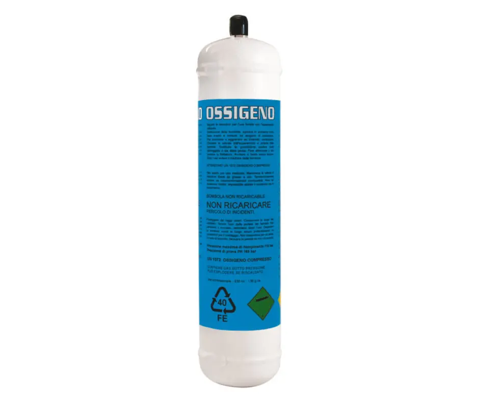 CYLINDRE DE REMPLACEMENT D'OXYGENE 100L 110 BAR