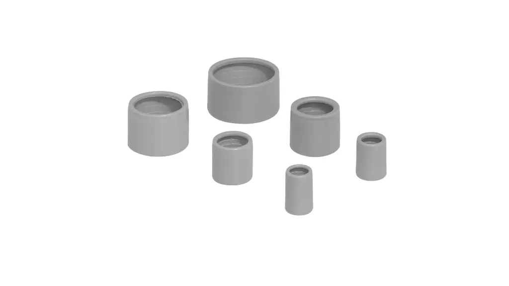 ENTREE PVC DIA20MM RAL 7037 100pc