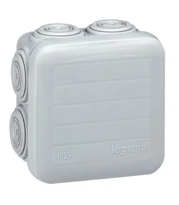 BOITE DE DERIVATION 80X80X45 MM CARREE PLEXO IP 55 