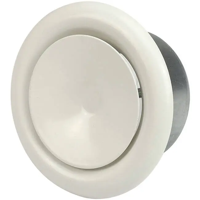 VANNE DE VENTILATION 125 MM EN METAL - S-DVS125 RAL9010