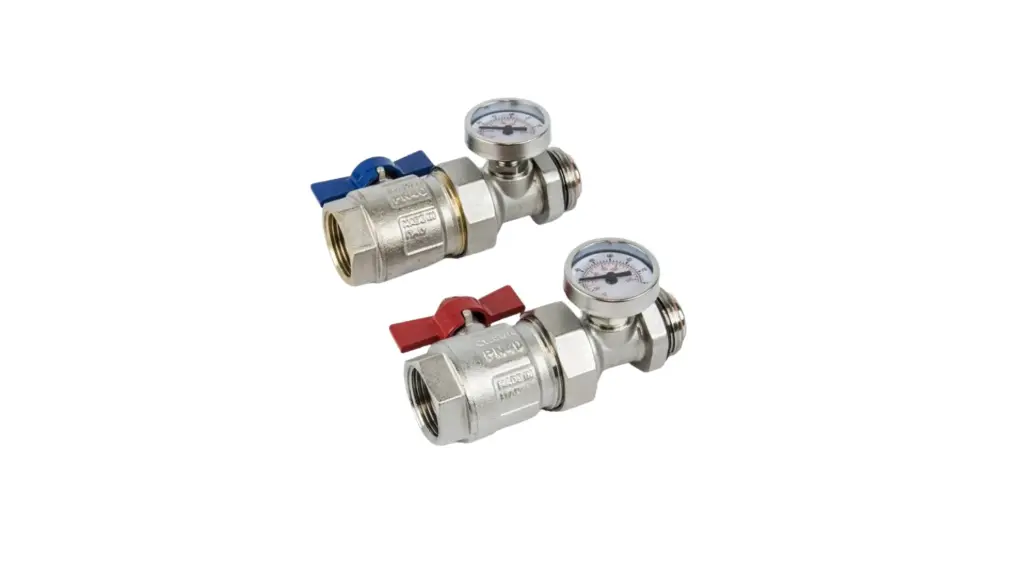 VANNE D’ISOL. COLLECTEUR Ø 5/4" AVEC THERMOMETRE  