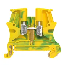 Borne de connexion à vis 6 mm² vert/jaune