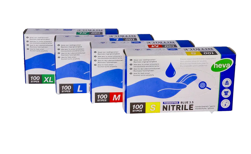 GANT NITRILE BLEU 3,5GR NON POUDRE x100 PIECES TAILLE M