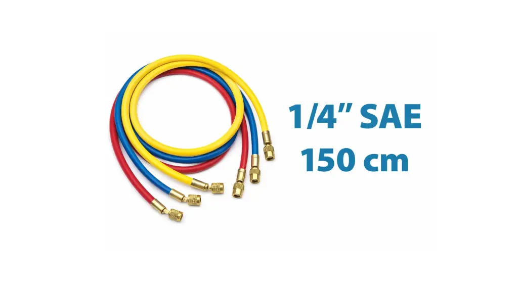 SET 3 FLEXIBLES 150CM 1/4 SAE SANS VANNE CCL-60 