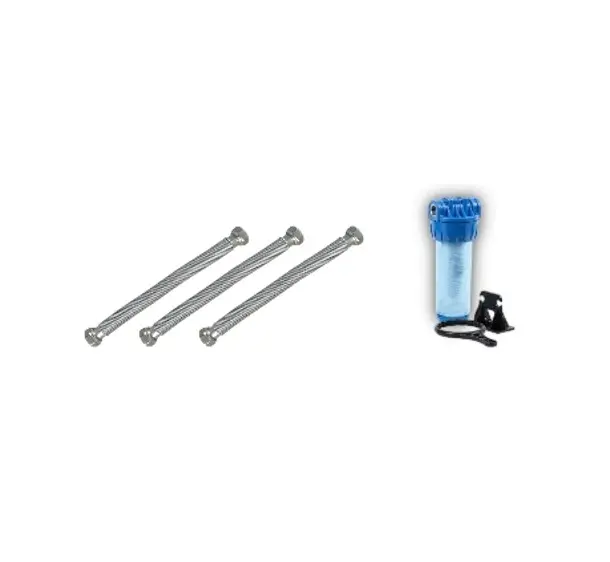 KIT 1 FILTRE ¾ M 3 FLEXIBLES INOX FF 300-600MM