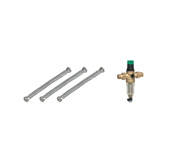 KIT 2 FK06 ¾ M 3 FLEXIBLES INOX FF 300-600MM