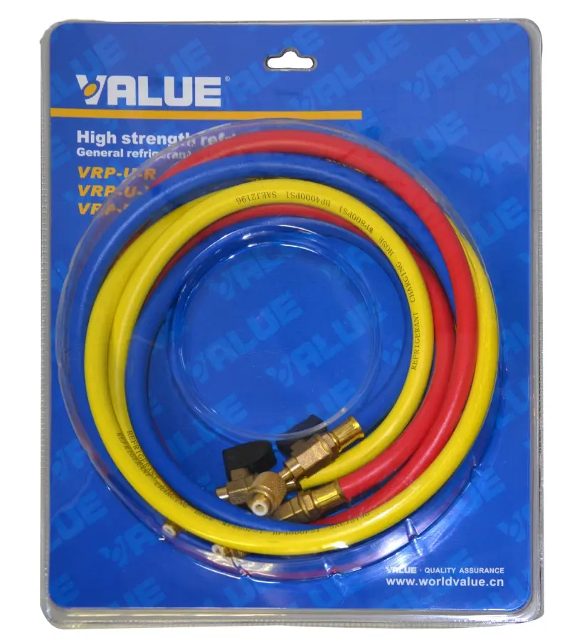 TF-FRJB90V-V FLEXIBLES DE CHARGE 90 CM (X3) AVEC VANNES  (RJB : 1/4" - 1/4")