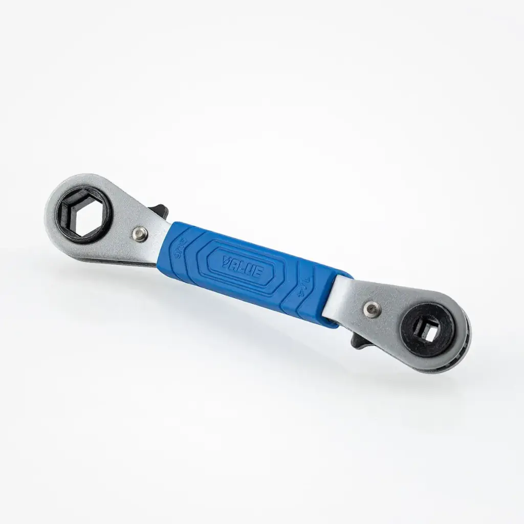TF-VRT201 CLE A CLIQUET REVERSIBLE A TETE COUDEE CARRES 3/16", 1/4", 5/16" ET 3/8