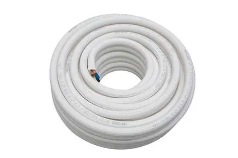 CUIVRE ISOLE DUO 1/4-1/2 BLANC 10M 