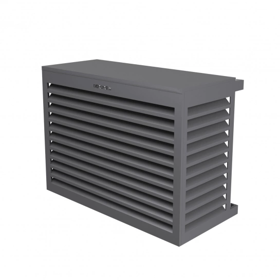 CACHE CLIM TAILLE L GRIS POUSSIERE (RAL 7037) H95xL110xP55-70CM