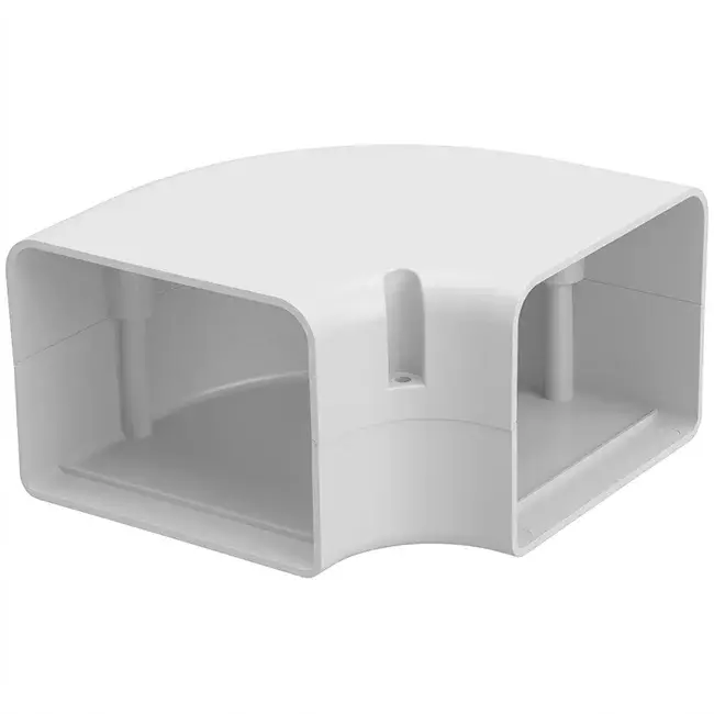 COUDE PLAT 75X65MM RAL 9010 BLANC COOL      