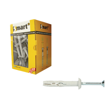 CHEVILLE A CLOU TETE BOMBEE Ø6x40 NY (BOITE DE 100 PIECES)