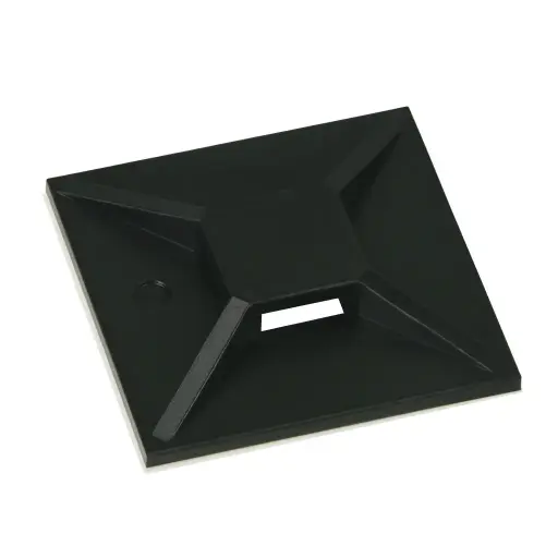 BASE CARREE AUTOCOLLANTE COLLIER 19x19 NOIR (SACHET=100 PIECES)