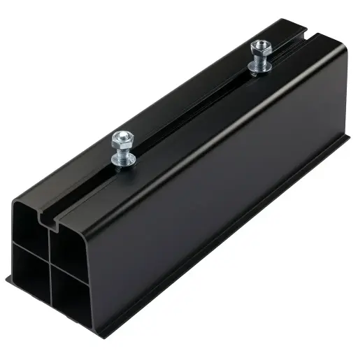 BIGFOOT - MP-450 BARRE DE MONTAGE EN PVC DUR, LONGUEUR 450 MM NOIR