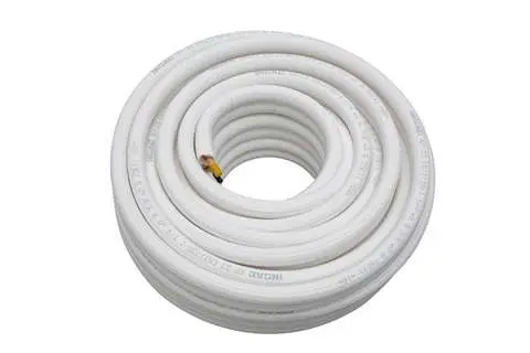 CUIVRE ISOLE DUO 1/4-5/8 BLANC 20M