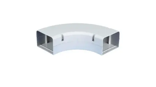 COUDE PLAT BLANC 90° LONG D105 LFB.105W - GOULOTTE SPEEDI DUCT