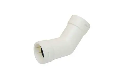 CONNEXION 45° RIGID DRAINPIPE Ø25MM BLANC
