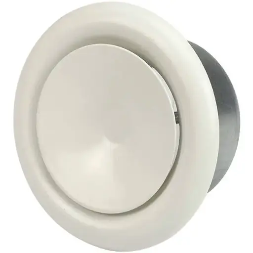 VANNE DE VENTILATION 125 MM EN METAL - S-DVS125 RAL9010