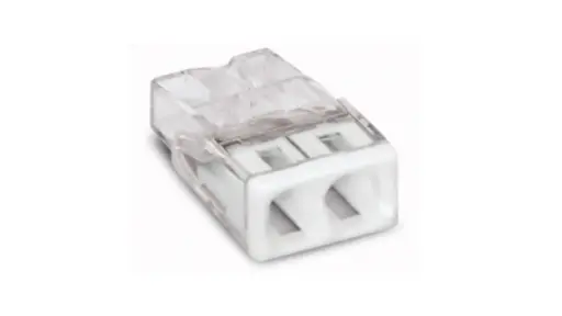 BORNE RAPIDE 2X0,5-2,5MM² BLC (100 PCS)