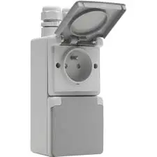 NIKO - NEW HYDRO DOUBLE PRISE MURALE 16A 250V VERTICALE 1X2 ENTREES M20 PAR LE HAUT - 700-37730