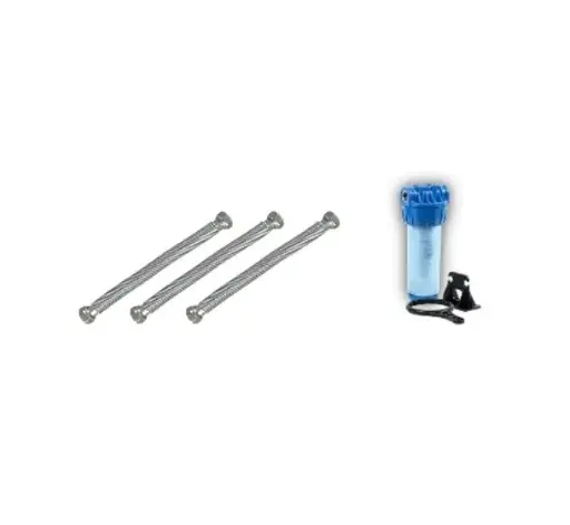 KIT 1 FILTRE ¾ M 3 FLEXIBLES INOX FF 300-600MM